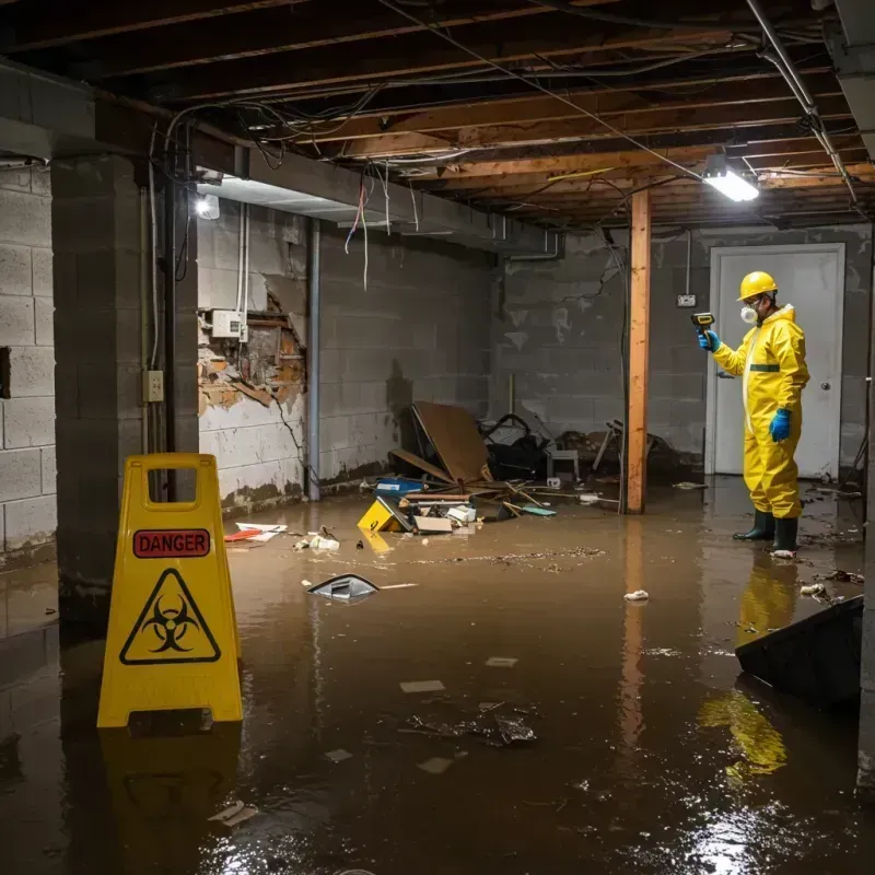 Flooded Basement Electrical Hazard in East Hartford, CT Property